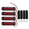 4Pcs Truck Side Lights High Brightness 90LM IP65 Waterproof 6 LEDs Truck Emergency Flash Light 12‑24V
