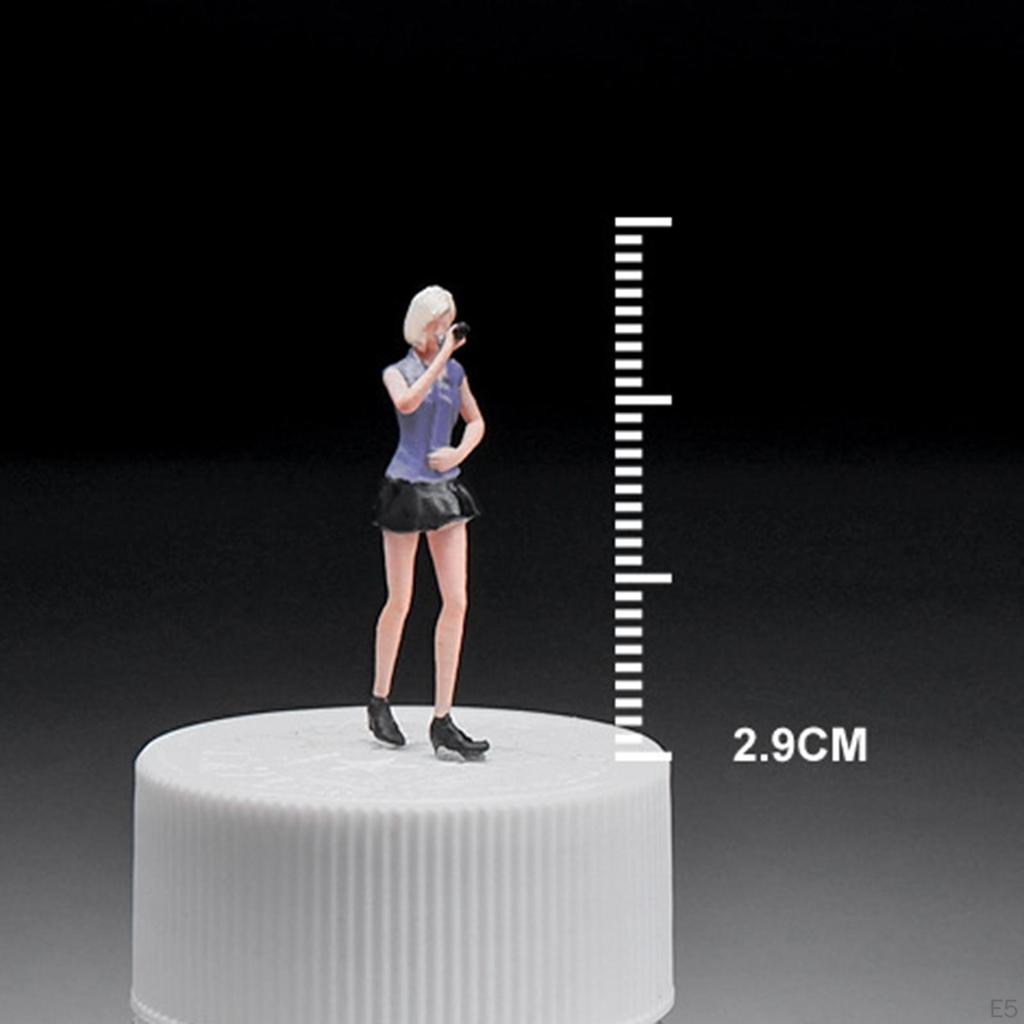 Mini 1/64 Models People Figures Desk Decoration Collectibles Simulation Resin for Scenery Landscape