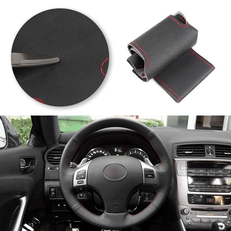 Microfiber Leather For Lexus IS IS250 IS250C IS300 IS300C IS350 IS350C 2006-2011 Car Steering Wheel Cover Trim Accessories