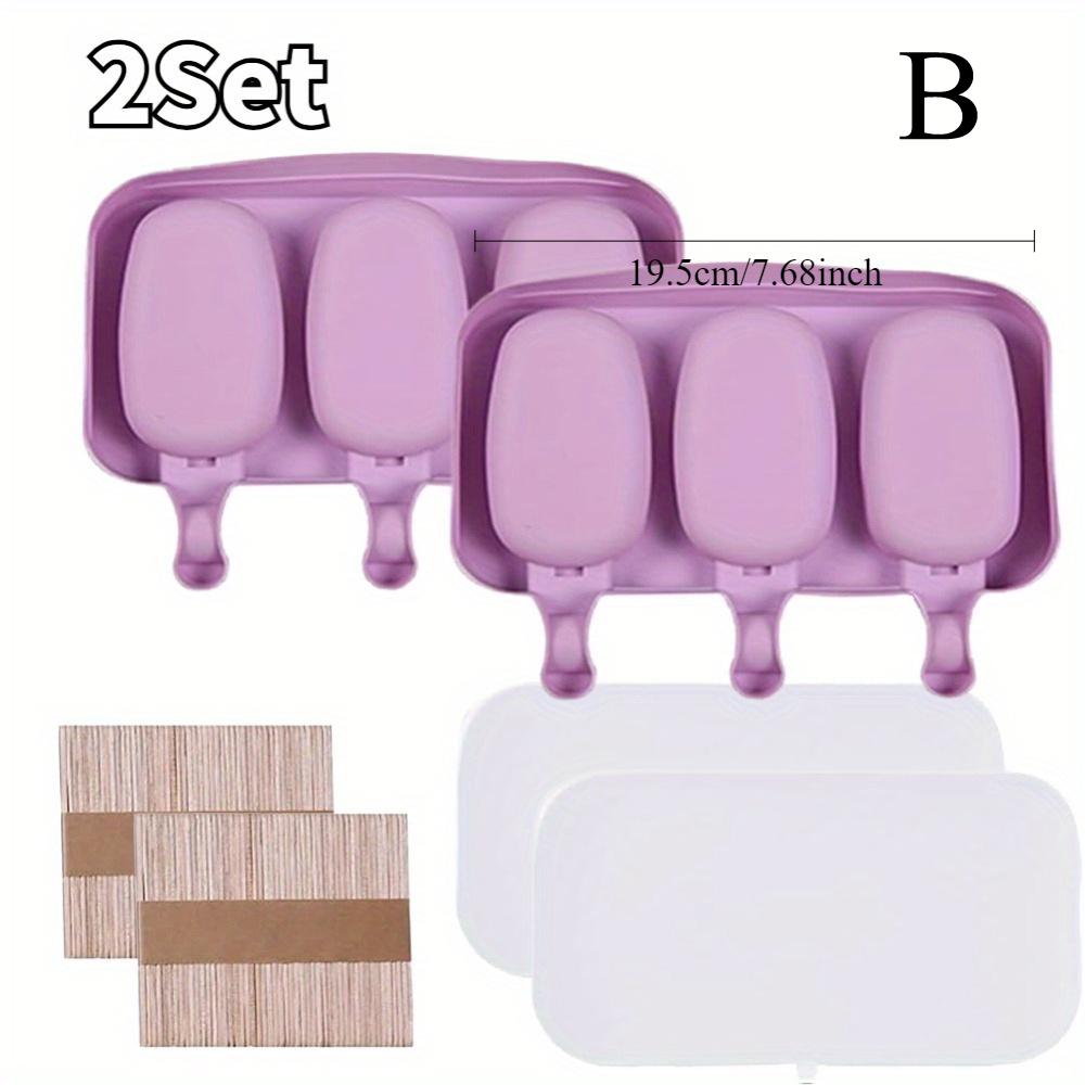 Cat Palm Mold Creative Cartoon Ice Cream Silicone Ice Cream Mold Cute Homemade Food Grade DIY Baking with Lid Easy Release Tray