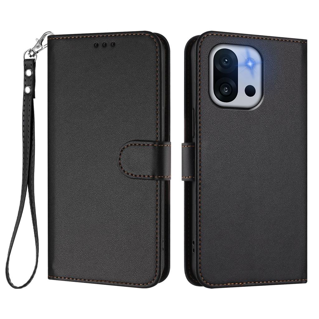 For OnePlus 13T 5G Leather Case Wallet Stand Phone Cover with Wrist Strap