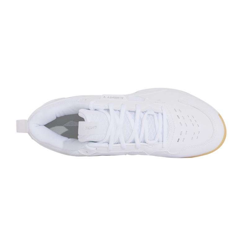 Li Ning All-Around King V Shock Absorbing Non-Slip Wear-Resistant Breathable Mid-Top Badminton Shoes Unisex Sneaker White AYTT001-5