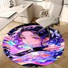 1pc Anime Design Round Carpet Office Chair Mat with Butterfly and Fish Print, Home Decor, Gaming Room, Gift