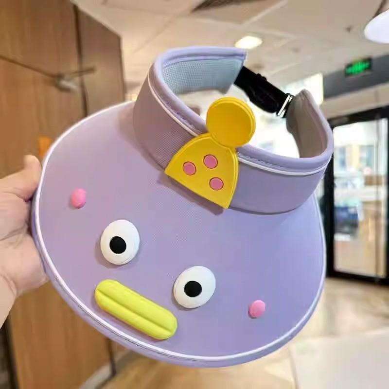 Lovely Quirky Sausage Mouth Sun Hat For Kids Foldable Wide Brim Sun Hat Uv Protection