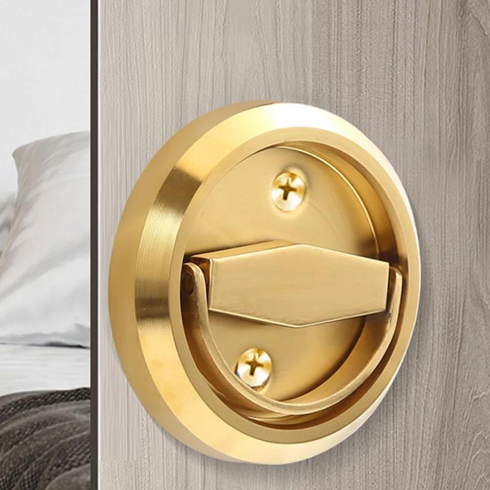 Stylish Round Cabinet Handle, 304 Stainless Steel Invisible Door Handle for Fireproof Door, Wardrobe, Cupboards, Easy to Install