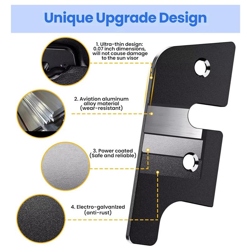 Authentic Sun Visor Repair Kit For Jeep Jeep Wrangler JK Gladiator Sun Visor Clip Sun Visor Repair Car Repair Kit Auto Parts