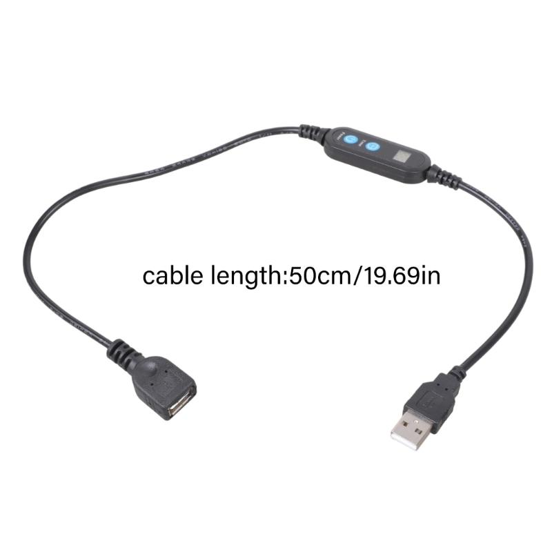 50cm Adjustable Timer Switching USB Cable Cord 1 to 30 Minutes Auto Countdown Shutoff For LED Lights, Fan, Kitchen