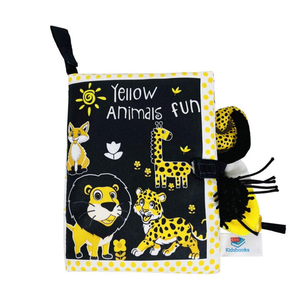 0-36M Baby Early Learning Toy Tail Cloth Book Parent-child Interactive Sound Paper Puzzle Cloth Book Rattle