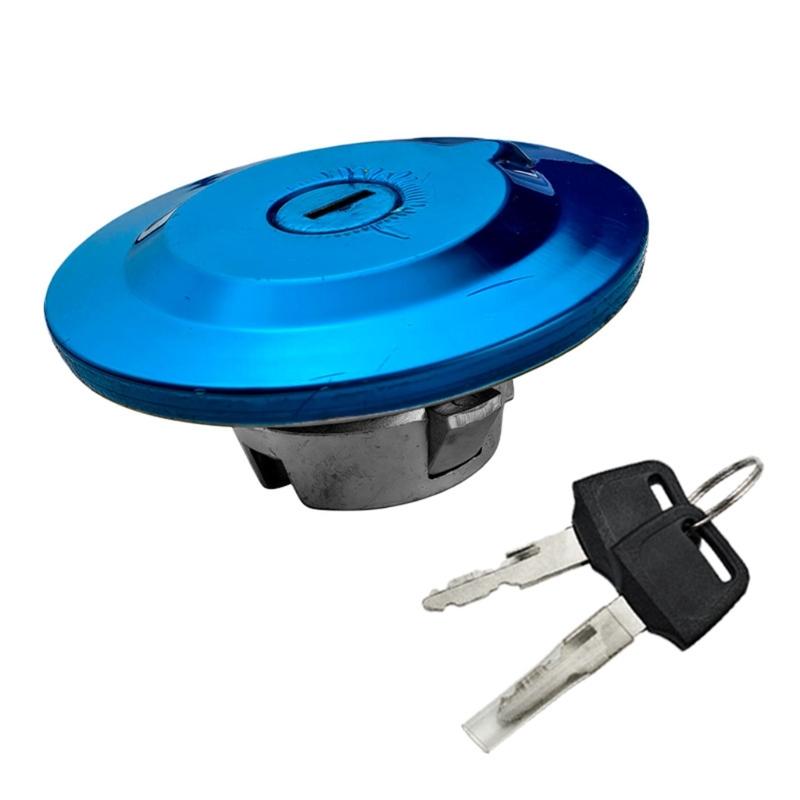 Universal Motorcycle Gas Tank Lid Streamlined Designs Secure Lock Aluminum Fuel Tank Cover Easy to Use for Bike YBR125