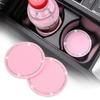 Non-slip Car Water Cup Pad Luminous Car Coaster Pad Mat Cup Bottle Holder Rhinestone Rubber Pad Mat Car Styling Accessories