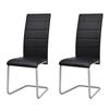VidaXL 2x Cantilever Dining Chair Black Dining Chairs Kitchen 242289