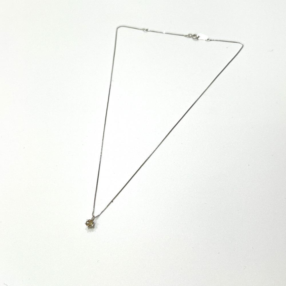 Schmuck K18WG D0.20ct 1P Diamant K18 Diamant-Halskette K18WG Silber