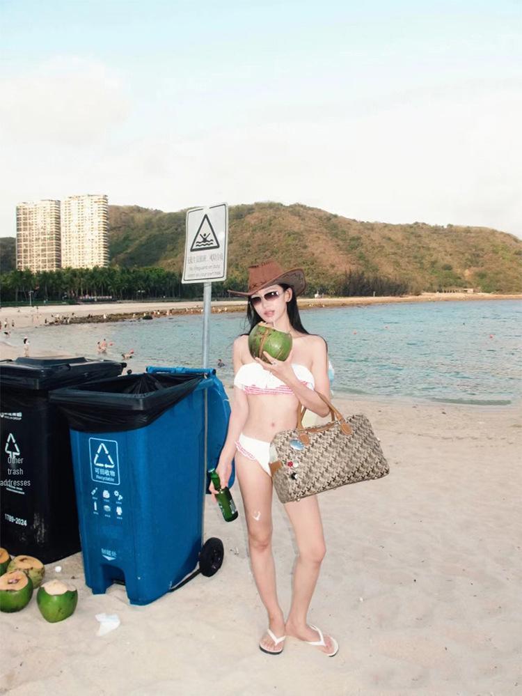 2026 Women's Slimming Split Bikini Swimsuit: Tummy-Covering Beach & Hot Spring Swimwear