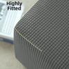 Langlebige einfarbige Jacquard-Ottomanenbezug Samt T-Form Quadratischer Hockerbezug Elastischer weicher Pouf-Hockerbezug Heimdekoration