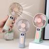 Mini Fan Digital Display Turbo Fan Portable Handheld Mini Fan Outdoor Adjustable High-Speed Electric Fan USB Rechargeable Fan