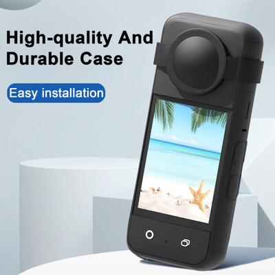 Carcasă de protecție din silicon anti-cădere Instalare ușoară cu capac pentru lentilă anti-cădere pentru Insta 360 X3