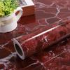 Red Marble Waterproof Vinyl Self Adhesive PVC Wallpaper for Bathroom Kitchen Cupboard Countertops Decorative Contact Paper