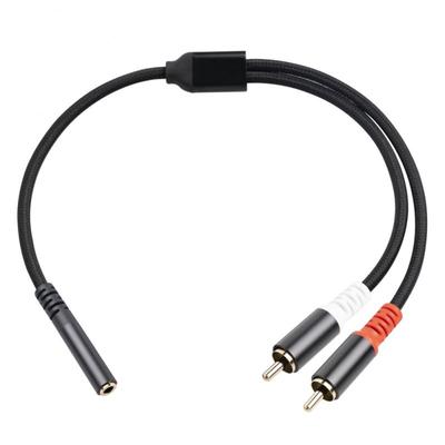 RCA-Kabel 2RCA auf 3,5-mm-Klinkenbuchse AUX-Audiokabel Stereo-Splitter-Adapterkabel für TV-PC-DVD-Lautsprecher Audioverstärker