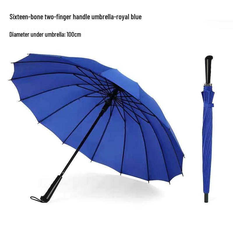 16-Rib Windproof Rainbow Umbrella - Long Handle, Sun & Rain Protection, Perfect for Business & Logo Advertising