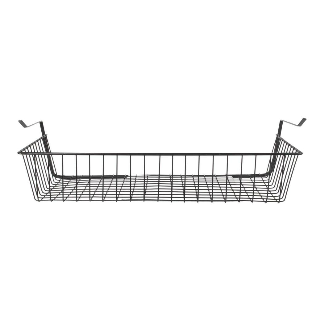 Suspended Shelf Basket L Black Metal 50X26 Cm