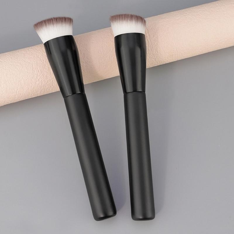 Schräger Make-up-Pinsel zum Konturieren und für Rouge Weiche Synthetikborsten Stabiler Griff aus Aluminiumlegierung Professionelles Kosmetikwerkzeug