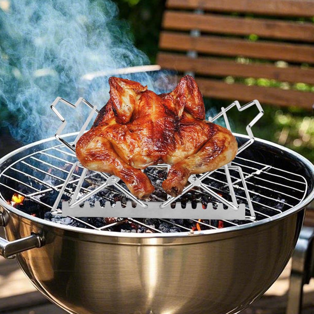 Roasting Rack Adjustable Foldable Chicken Oven Grill