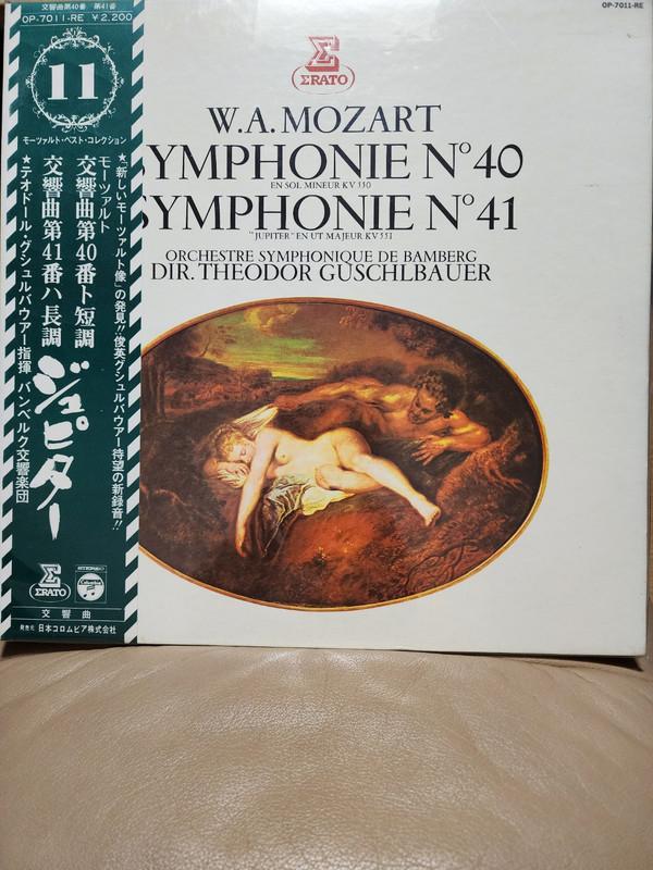 LP Record THEODOR GUSCHLBAUER, BAMBERGER SYMP - Mozart: Symphonie No. 40, No. 41 OP7011RE ERATO 1973 Japan Classical Used