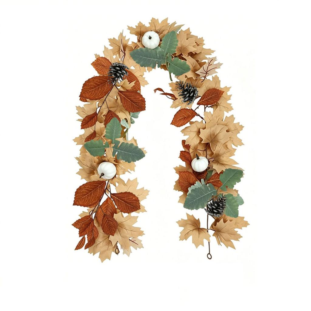 Artificial Pumpkin Garland 175cm Thanksgiving Fall Wall Hanging Decoration