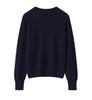 Lekasha Women's 100% Pure Cashmere Round Neck Pullover Sweater with Blueberry Embroidery - Ideal for Autumn and Winter.