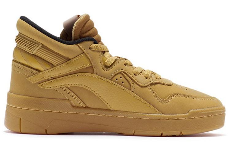 Li Ning Wave Non slip Lightweight Mid top Skateboard Shoes Women's Mineral Yellow AGCR402-2
