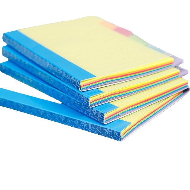 Fluorescent Sticky Notes & Index Booklet - Tearable Lined Pads for Students & Office Promotions