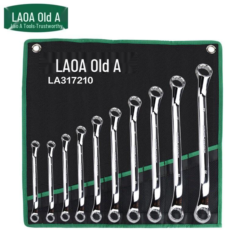LAOA 10-Piece Mirror-Polished Double-Ended Wrench Set