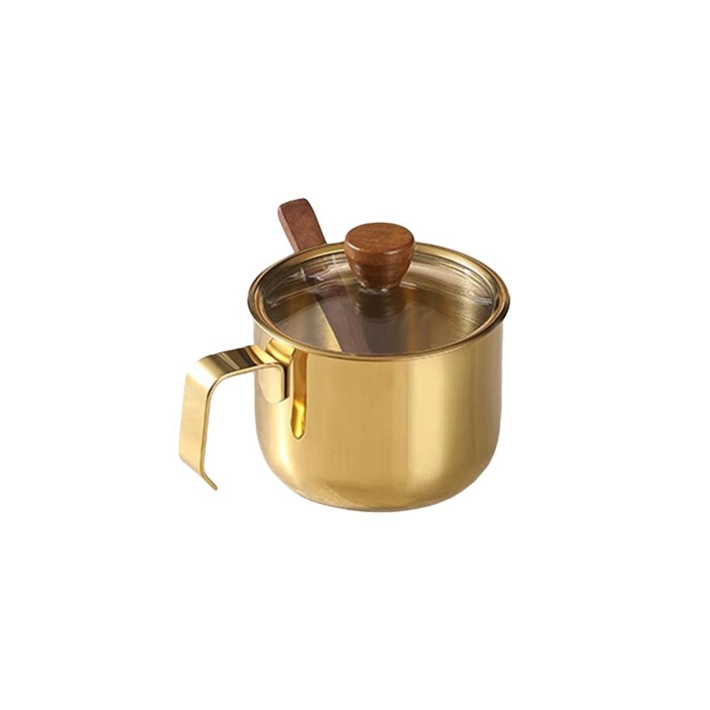 Dust-proof Stainless Steel Seasoning Jar Set With Spoon Tray Salt Storage Container  Sugar