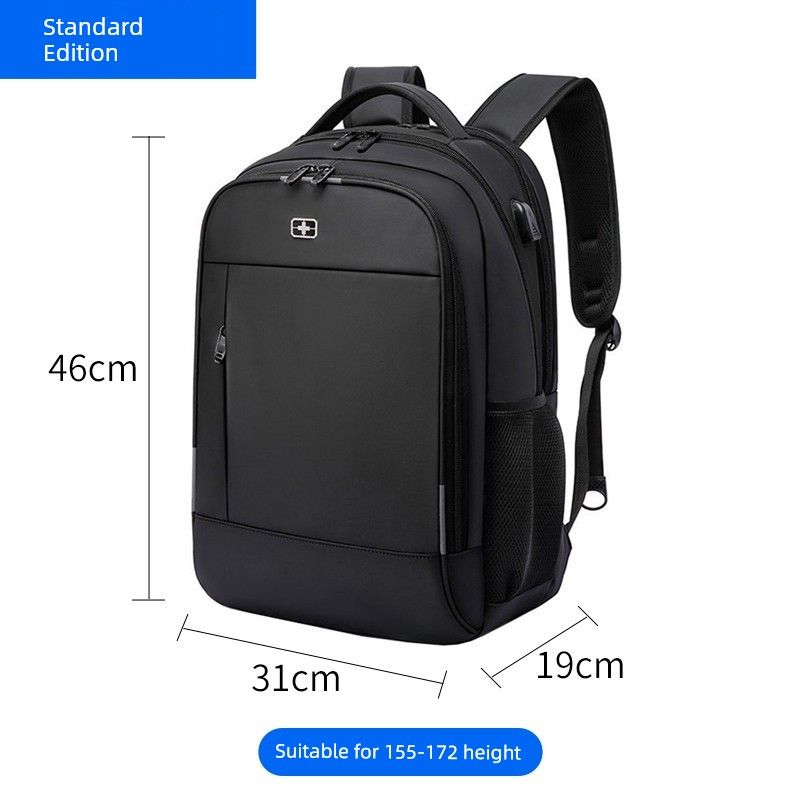 

Дорожный швейцарский армейский нож Компьютерная деловая поездка Мужской рюкзак Black (Standard version 15.6 inch)