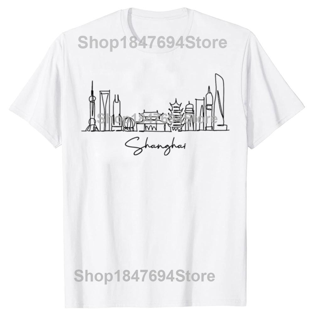 Travel Asia China Shanghai Chinese Family Vacation Souvenir TShirt China Travel Shirts Women Clothing Tops Graphic T Shirts