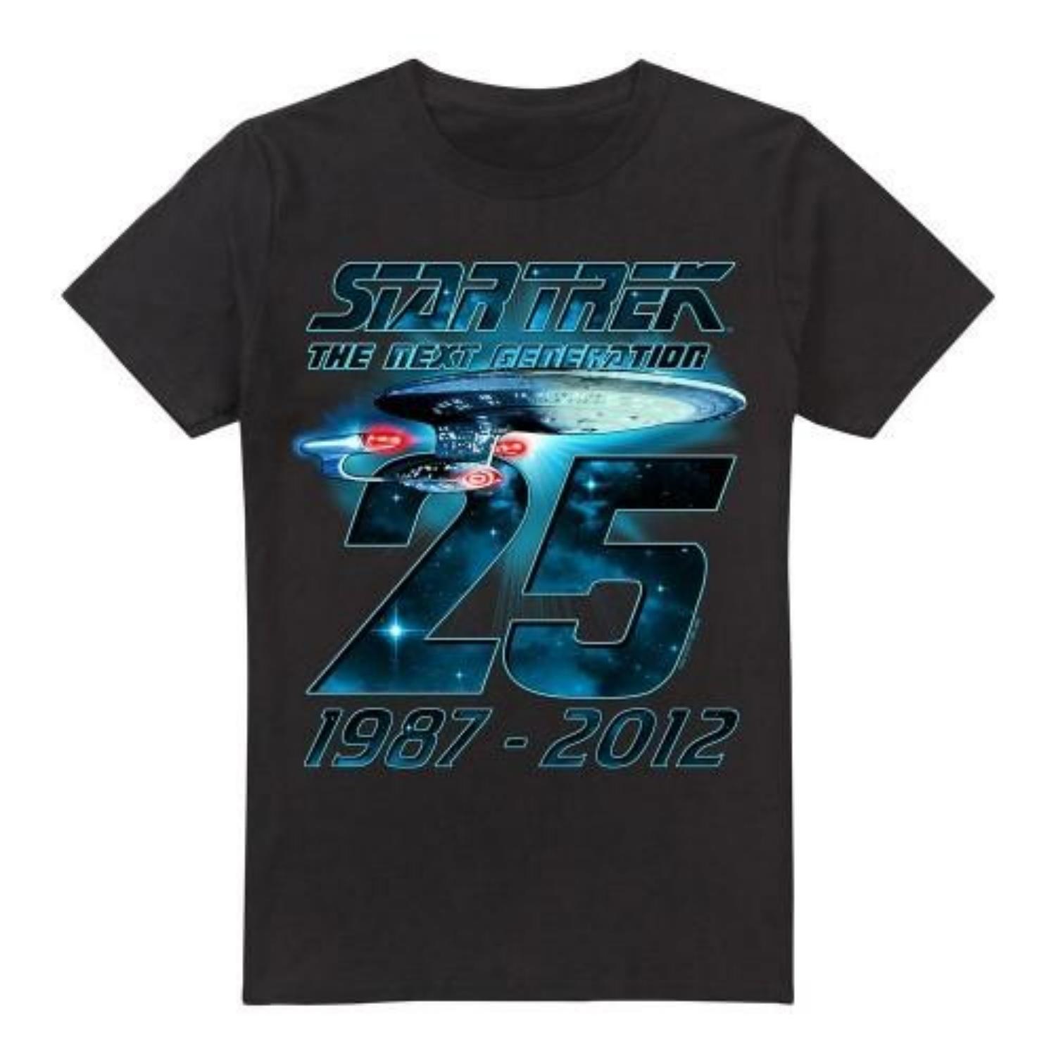 STAR TREK Mens Enterprise 25 T-Shirt S чёрный
