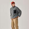Skechers Half-Zip Fleece Color-Block Insulated Anti-Static Skin-Friendly Sports Casual Pullover Sweatshirt Men sweatshirt P425M190-0038