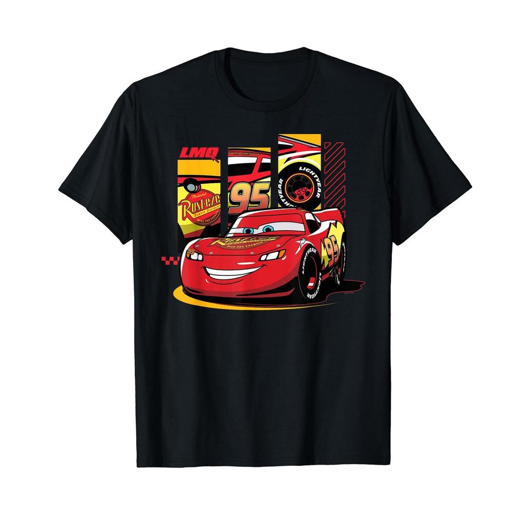 Disney Pixar Cars Lightning McQueen LMQ #95 Spotlight Graphic T-Shirt for Men Women Kids