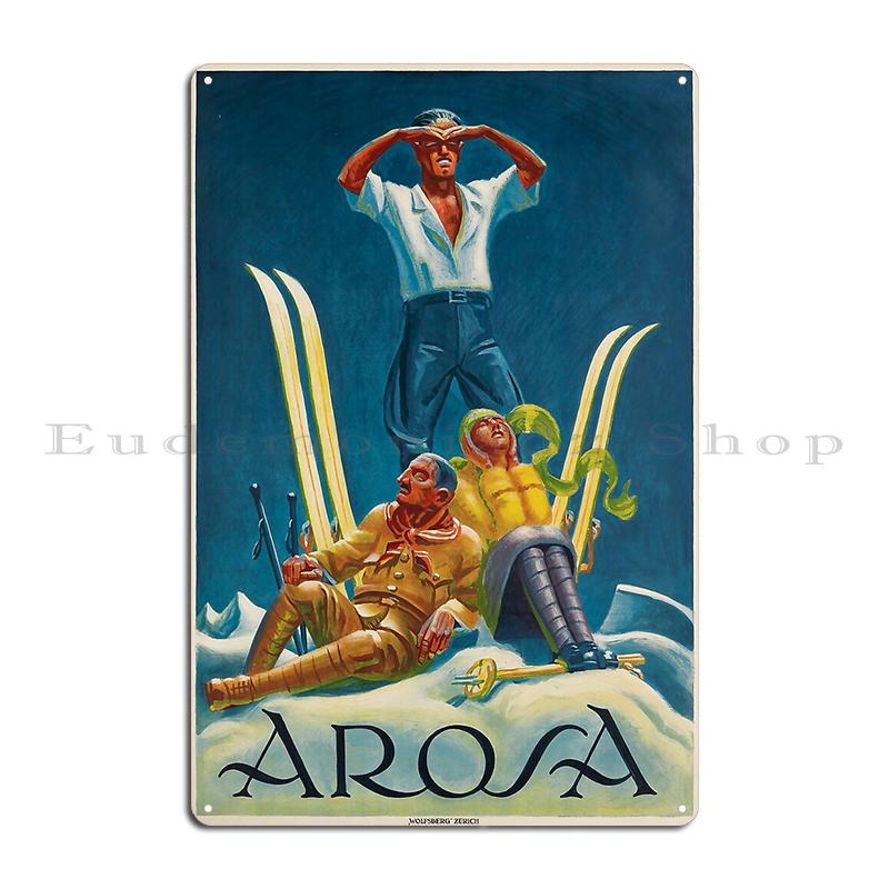 DOLOMITI CORTINA und seine Skipisten Vintage Italien Tourismus Werbung Metallplakette Pub Club Bar Wanddekoration Blechschild Poster