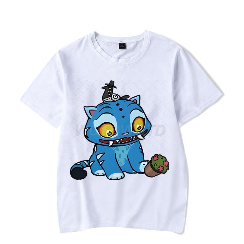New T-shirt KPop Demon Hunters Cartoon Tiger Short-sleeved Tops Summer Men Women Clothes Anime Graphic Korean Style T-shirt