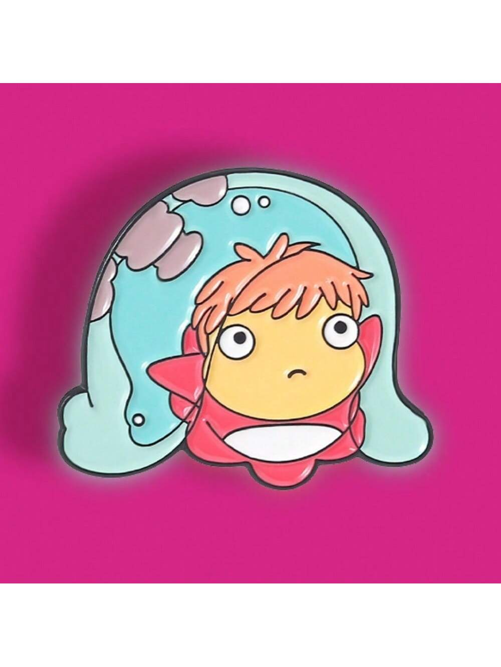 

1pc Cartoon Character Brooch, Cute Jellyfish Girl Enamel Pin, Wallet Handbag Clothing Accessories For Boys And Friends