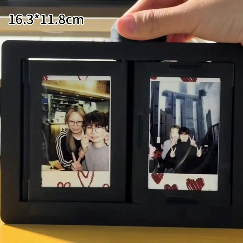 Rotating Photo Frame Page Flipping Photocard Holder Organizer Photo Ornaments Photo Display Stand Desk Accessorie Home Decor