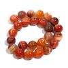 1 String Round Orange Stripe Crystal Agate Natural Stone Beads Loose Spacer Beads For Jewelry Making DIY Bracelet Necklace Ring