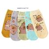 No Show Socks Cotton Low Cut Socks Funny Novelty Socks Anime Short Socks Fun Ankle Socks for Women Girls Capybara Socks