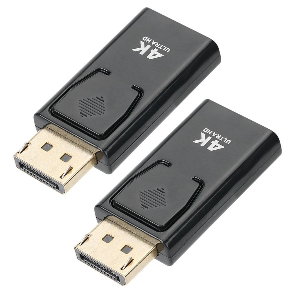 2PCS 4Kx2K Displayport To HD Adapter Plug and Play DP To HD Adapter For HDTV