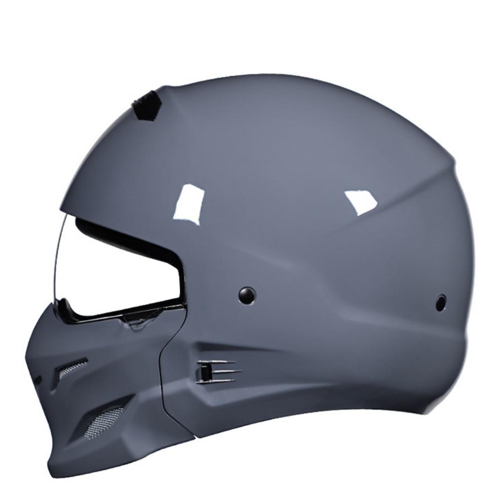 

Мотоциклетный шлем Мужской и женский шлем-маска Двойное зеркало локомотив Bluetooth полузакрытый четыре сезона XL