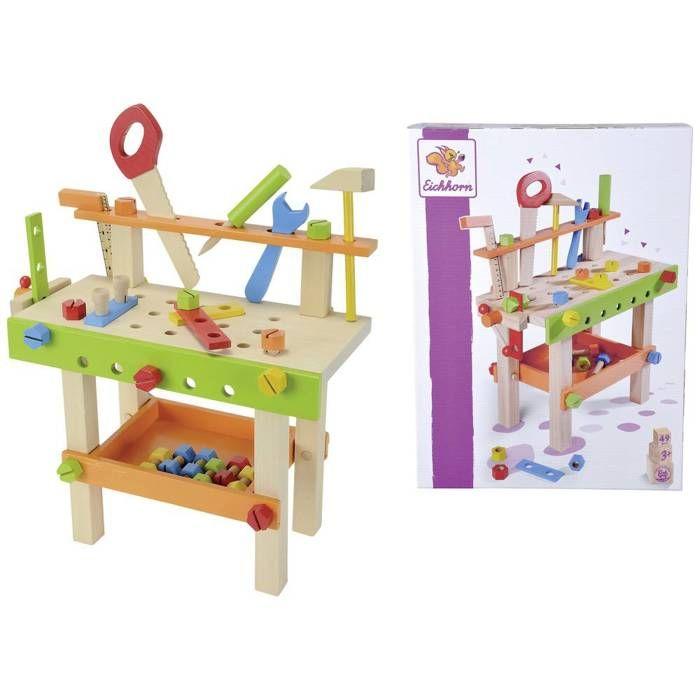 Table De Travail-jeu D'éveil En Bois - Eichhorn - 100001844 - Mixte - Enfant - A Partir De 3 Ans
