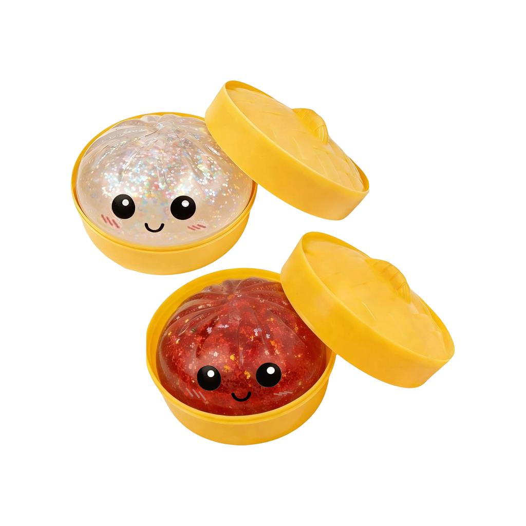 Colorful Glitter Dumpling Glitter Dumpling Squishy with Box Dumplings Sensory Squeeze Toy for Stress Relief Squeeze Dough Ball