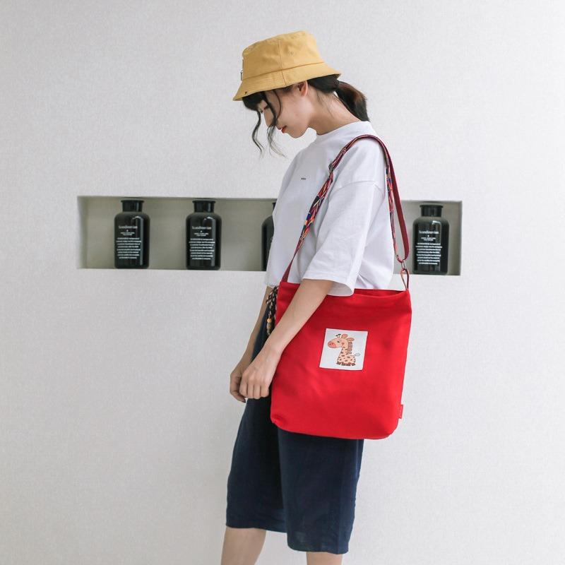 New canvas bag bag female art student tutoring simple small fresh canvas bag shoulder messenger bag