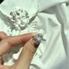 Tancise Women Classic 925 Sterling Silver  Zircon Ring Ladies Jewelry Wedding Promise Party Gift